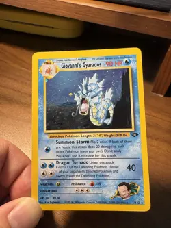 Pokemon TCG - Giovanni's Gyarados Gym Challenge HOLO 5/132 LP (+) Condition - Image 3