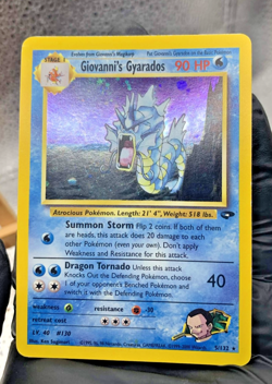 Pokemon TCG Giovanni's Gyarados 5/132 Gym Challenge Holo Rare with Swirl LP - Image 1