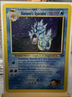 Pokemon TCG Giovanni's Gyarados 5/132 Gym Challenge Holo Rare with Swirl LP - Image 2