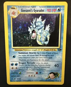 Giovanni's Gyarados 5/132 Gym Challenge Holo Rare Pokemon TCG Wotc - Image 1