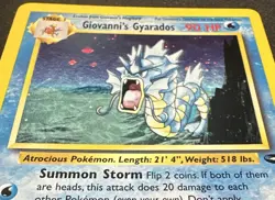 Giovanni's Gyarados 5/132 Gym Challenge Holo Rare Pokemon TCG Wotc - Image 3