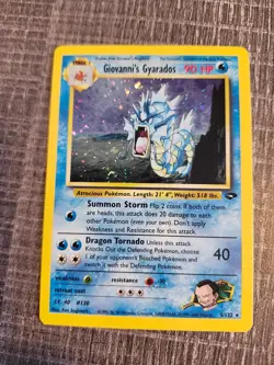 Giovanni's Gyarados 5/132 Gym Challenge Set Unlimited Holo Rare Pokemon TCG NM - Image 1
