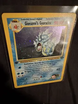 Pokemon TCG Giovanni's Gyarados Gym Challenge Holo Card 5/132 1st Edition - Image 4