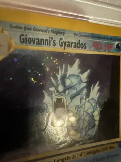Pokemon TCG Giovanni's Gyarados Holo Swirl 5/132 Gym Challenge PSA 6 NM-MT - Image 4