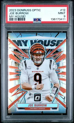 2023 Panini Donruss Optic My House! #12 Joe Burrow PSA 9 - Image 1