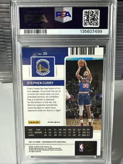 2021 Contenders Optic Season Ticket Green Pulsar /25 Steph CURRY PSA 9 WARRIORS - Image 2