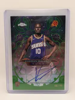 Khaman Maluach /99 Rookie Auto On Card Chromographs 2025-26 Topps Chrome #CHR-KM - Image 1