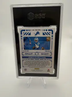 2024 Photogenic Snapshots Autographs Jameson Williams #SSA-JWS Silver /49 SGC 9 - Image 2
