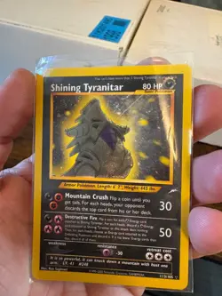 Shining Tyranitar 113/105 Neo Destiny Holo Pokemon TCG Secret Rare Vintage Card - Image 5