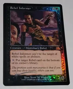 Rebel Informer FOIL Prophecy NM Black Rare MAGIC THE GATHERING CARD - Image 1