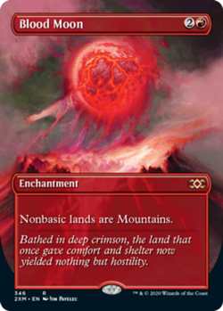 [1x] Blood Moon - Foil - Borderless Near Mint, English Double Masters: Extras MT - Image 1