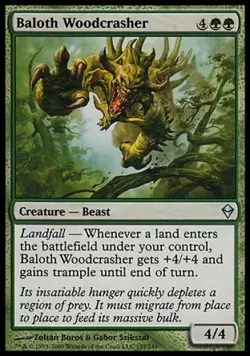 Baloth Woodcrasher -Foil Light Play MTG Zendikar - Image 1
