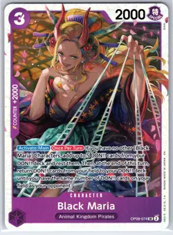 Black Maria OP08-074 Super Rare Two Legends One Piece Foil Near Mint - Image 1