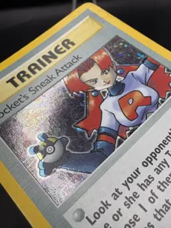 Pokemon Card - Rocket's Sneak Attack Team Rocket 16/82 Holo Rare MP SWIRL - Image 4