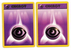 Pokemon Cards (x2): Psychic Energy SHADOWLESS & SHADOW 101/102 Base Set! - Image 1