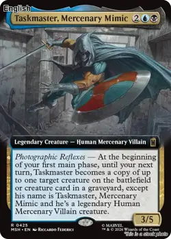 Taskmaster, Mercenary Mimic (Extended Art) EN [MSH - 425] - NM TCG MTG - Image 1
