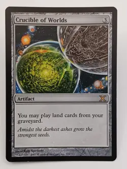 Crucible of Worlds 319/383 10th Edition Tenth Rare Artifact MTG 2007 LP - Image 1