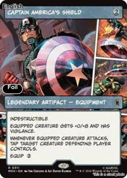 Captain America's Shield (Borderless) (0311) EN [MSH - 311] - NM [Foil] TCG MTG - Image 1