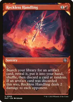 1x Reckless Handling - Foil Showca NM Eng MTG - March of the Machine : Aftermath - Image 1