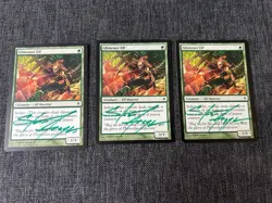 3X VG Signed Steve Argyle Glistener Elf New Phyrexia MTG Magic The Gathering - Image 1