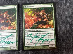 3X VG Signed Steve Argyle Glistener Elf New Phyrexia MTG Magic The Gathering - Image 3