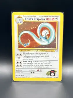 Pokemon TCG Erika's Dragonair Gym Heroes 4/132 Holo Unlimited Rare 1999 LP - Image 1
