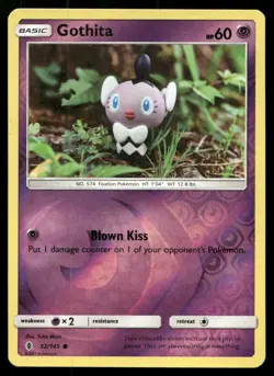 Gothita SM - Guardians Rising Reverse Holo 52/145 Pokemon TCG - Image 1