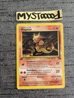 Carte Pokemon Magmar 39/62 Edition 1 Fossile Wizard Francais Occasion - Image 1