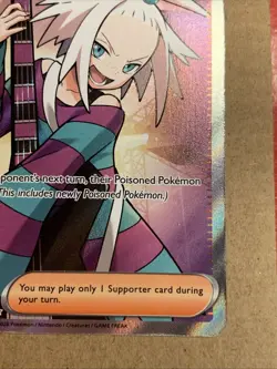 Pokemon TCG Roxie's Performance 112/086 Chaos Rising Full Art Holo - Image 3