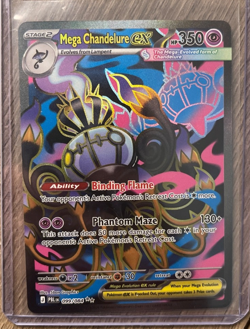 Pokemon Mega Chandelure ex 099/084 Pitch Black Full Art MINT Strong 10 - Image 1
