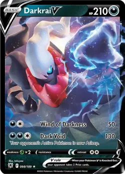 Darkrai V SWSH10 098/189 Pokemon SWSH10: Astral Radiance Ultra Rare Holofoil ... - Image 1