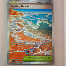The Pokemon Company Surfing Beach 114/086 Evolutions Trainer Stadium Holo Rare - Image 1