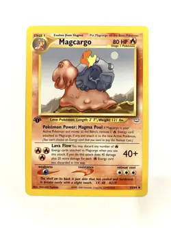 Magcargo 33/64 1st Edition Neo Revelation Pokemon TCG NM/LP - Image 1