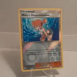 Pokemon Misty's Determination Trainer Hidden Fates Reverse Holo 62/68 - Image 1