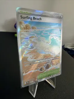 Surfing Beach 114/086 - Ultra Rare Trainer Stadium - Chaos Rising CRI - NM - Image 3