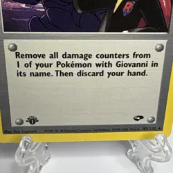 Pokemon TCG Giovanni's Last Resort Gym Challenge 105/132 Trainer Rare 1st Editi… - Image 2