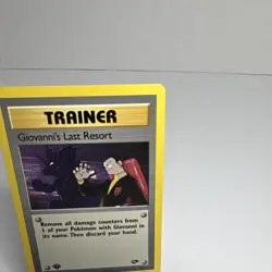 Pokemon TCG Giovanni's Last Resort Gym Challenge 105/132 Trainer Rare 1st Editi… - Image 4