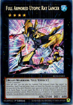 Full Armored Utopic Ray Lancer BLTR-EN003 Yu-Gi-Oh! TCG 1st Edition NM - Image 1