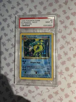 Pokemon Gyarados Holo Rare 1st Edition Shadowless Base Set #6 PSA 9 *0 CERT* - Image 1