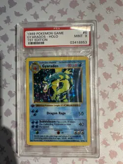 Pokemon Gyarados Holo Rare 1st Edition Shadowless Base Set #6 PSA 9 *0 CERT* - Image 3