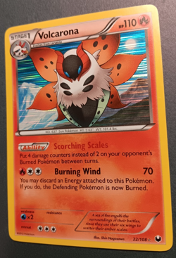 Volcarona 22/108 Dark Explorers Holo Rare Pokemon Card 2012 NM - Image 3