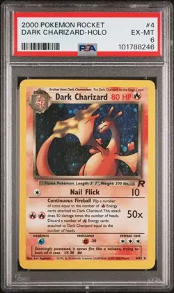 2000 POKEMON ROCKET #4 DARK CHARIZARD HOLO PSA 6 (8246) - Image 1