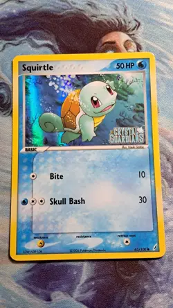 Squirtle 63/100 Crystal Guardians Reverse Reverse Holo Stamped Pokemon Card - Image 1