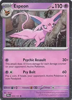 Espeon - 033/131 (Cosmos Holo) MCAP 033/131 Pokemon Miscellaneous Cards & Pro... - Image 1