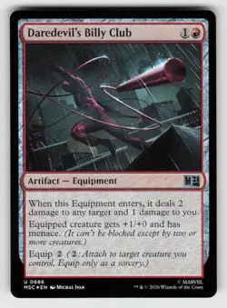 Foil Daredevil's Billy Club 686 Uncommon Commander: Marvel Super Heroes NM - Image 1