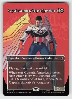 Captain America, Wings of Freedom (Borderless) 353 Rare Marvel Super Heroes NM - Image 1