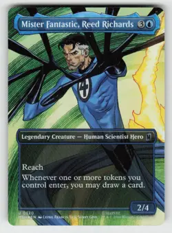 Foil Mister Fantastic, Reed Richards (Borderless) 320 Marvel Super Heroes NM - Image 1