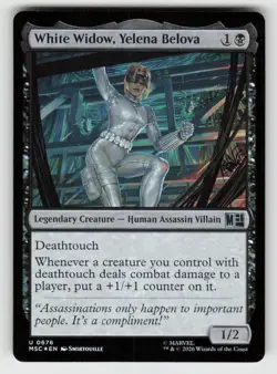 Foil White Widow, Yelena Belova 676 Uncommon Commander: Marvel Super Heroes NM - Image 1