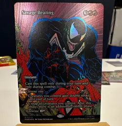 Wizards of the Coast MTG Savage Beating Borderless Full Art Foil EN 0026 - Image 1