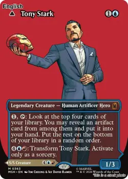 Tony Stark (Borderless) (0363) EN [MSH - 363] - NM TCG MTG - Image 1